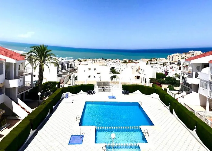 Apartment With Pool, Sea Views & Balcony Less Than 10Min Walk To La Mata Beach!